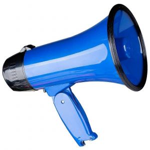Haut-parleur compact de 25 watts PA Bullhorn - avec sirène intégrée,enregistreur vocal,ouvre-bouteille - Neuf
