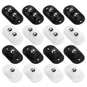 16pcs roulettes adhésives roues mini roues pivotantes boîte de rangement roues pour poubelle - Neuf