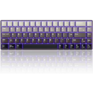 Joint De Clavier M&eacute;canique Portable 60 % - Capuchons D&eacute;grad&eacute;s - Clavier De Bureau Filaire Compact 68 Touches Avec Silencieux En Coton Avec Interrupteur Baleine Bleue Pour Windows, Ordinateur Portable - Neuf