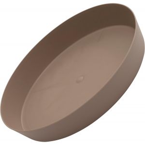 KALANKA-- C73868 - Lot de 5 Soucoupes Dessous Plateaux Ø intérieur 170 mm pour Pot de Fleurs - Couleur Mocca - en Plastique - Plantes Jardinier - Neuf
