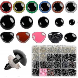 600pcs yeux et nez de s&eacute;curit&eacute; en plastique pour amigurumi crochet artisanat,poup&eacute;es animaux en peluche ours en peluche - Neuf