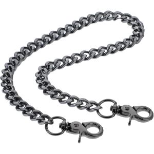 TRAHOO-Chaîne de pantalon punk - Chaîne de sac - Hip Hop - Sac à main - Noir - Accessoire gothique - Chaîne en métal robuste - Pour jeans, portefeuilles, hommes et femmes - Neuf