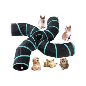 Tunnel De Jeu Pliable Pour Animaux De Compagnie &iquest; Jouet Cube Amusant Pour Chats, Chiens Et Lapins &iquest; Design Durable, Portable Et Attrayant Avec Judas Et Jouets - Neuf