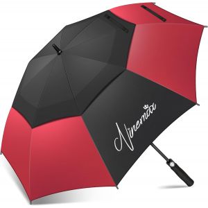 Parapluie De Golf Grande Taille - 62/68 Inch Parapluie Golf Automatique Ouverture Parapluie Grand Et Coupe-Vent Double Canopée Pour Homme Femme - Neuf
