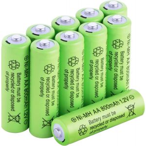 Ni-Mh Piles Rechargeables AA, 10PCS 800mAh 1,2V Haute capacit&eacute; pr&eacute;-charg&eacute;es NiMh Piles, pour Frontale LED, t&eacute;l&eacute;commande, Guirlandes Lumineuses - Neuf