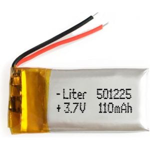 Batterie 501225 LiPo 3.7V 110mAh 0.407Wh 1S 5C Liter Energy Battery pour l'électronique Rechargeable Téléphone Portable Smartwatch GPS-Ne Convient Pas à la Radiocommande 27x12x5mm (110mAh|501225) - Neuf