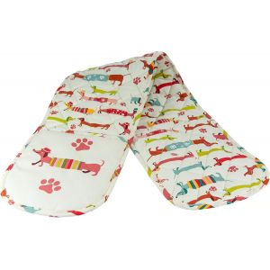Gant De Four Double Au Mignon Teckel Chien Imprim&eacute;,R&eacute;sistant &Agrave; La Chaleur Manique Cuisine Avec Boucle Suspendue,100% Coton,Cadeau Pour Amoureux Des Chiens 18x87cm - Neuf