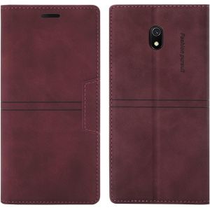Kal-Coque Samsung Galaxy J7 2017 / J730, Etui Samsung J7 2017 / J730 [Magnétique] Tpu Antichoc Housse Cuir Pour Samsung J7 2017 / J730 [Fentes Pour Cartes] Pour Samsung J7 2017 / J730 (Rouge) - Neuf