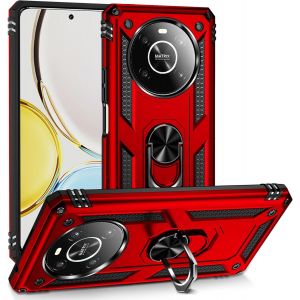 Kal-Coque Pour Huawei Honor X9 4g/5g, + Hd Verre Trempé, Etui Housse De Protection Antichoc Durable Résistante 2 En 1 Hybride Pc Tpu Étui Téléphone Pour Huawei Honor X9 4g/5g,Rouge - Neuf