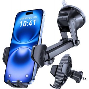 TIANYI-2025 Support de t&eacute;l&eacute;phone Portable 4 en 1 pour Voiture, Rotatif &agrave; 360&deg;, pour Tableau de Bord, iPhone, Samsung, etc - Neuf