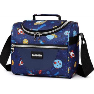 Sjzg-Petite Sac Isotherme R&eacute;utilisable Lunch Tote Isol&eacute; Lunch Box Pour Les Fille Femme Enfants Sacs-Repas Portable Pour Voyage Camping Pique-Nique Travail Boulot (Spaceship) - Neuf