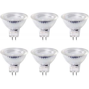 Kal-220v Led Gu5.3 Mr16 Led Blanc Chaud 3000k 5w Spot Led Remplace 50 Watt Gu5.3 Projecteur Halogène Mr16 Réflecteur Lampe 320lm Angle De Faisceau 25° Non Dimmable (6 Pcs) - Neuf