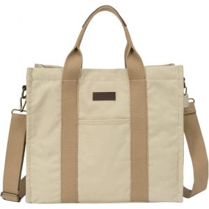 RFCBC-Cabas Femme, Léger Sac Fourre Tout Zippée Femme en Toile 14 Pouces Multi-poches Sac à Main Bandoulière Femmes pour Travail Voyage École Loisir Beige - Neuf