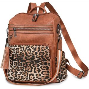 Senior-Sac À Dos Pour Femme - Motif Panthère Rétro - Grande Capacité - Sac À Dos Pour Femme, Noir[L1533] - Neuf