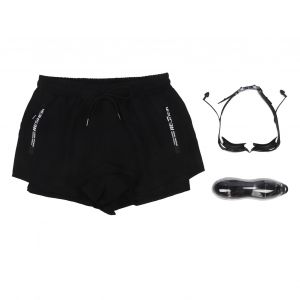 Ensemble De Rangement Pour Short De Bain Et Lunettes De Natation Pour Homme, Kit D'accessoires De Natation Pour Homme, Taille L (45-55 Kg) - Neuf