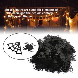 Decoration de table en plastique avec confettis lumineux en forme d'araignee pour fete d'Halloween (#04) - Neuf