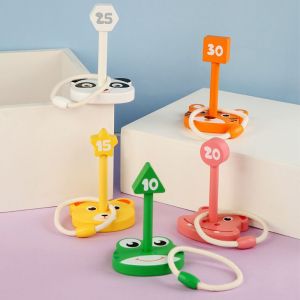Ours Ring Toss Jeu Avec Des Animaux - La Motricité Jeu Pour Toute La Famille - Qui Respecte L'environnement Naturel, Le Bois Et Le Plastique Extérieur Gratuit Et Des Jeux D'intérieur - Neuf