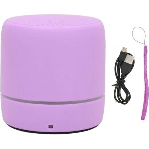 Haut-Parleur Bluetooth, Mini Haut-Parleur Portable Bluetooth 5.0 Haut-Parleur Sans Fil St&eacute;r&eacute;o Riche En Basses Avec Lumi&egrave;res Color&eacute;es Pour Les Voyages En Plein Air(Violet) - Neuf