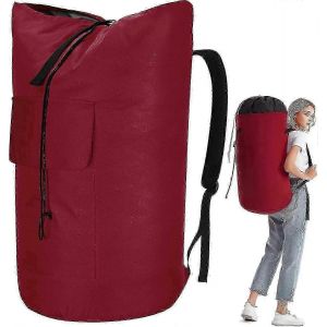 Sac a dos a linge robuste de grande capacite de 115 L pour etudiants, avec sangles robustes et design vert armee pour sac de sport a chargement par le haut - Neuf