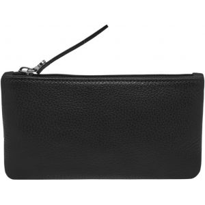 Pochette en cuir véritable unisexe,sac à main homme femme,sac polyvalent,sac de maquillage,trousse à crayons,étui maquillage et accessoires,Noir - Neuf