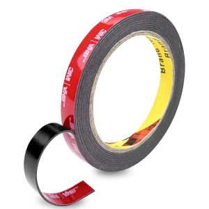 Ruban Double Face Extra Fort,Rubans Adhésif Doubles Face,Adhesifs Des Deux Côtés Noir,Puissant Sided Tape,Colle Double Face Fin Mince,pour Installation Domicile et Automobile,Petit - Neuf