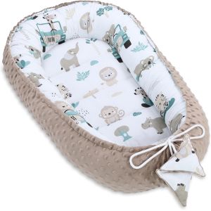 R&eacute;ducteur De Lit B&eacute;b&eacute; 90x50cm En Minky Polyvalent Pour Nid D'ange Couffin Et Naissance Chaud Et Doux Et Accessoires Pour Nid Douillet Winter Cocon Afrique Kaki - Neuf