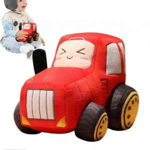 Coussin D&iquest;&iquest;Coratif En Peluche Repr&iquest;&iquest;Sentant Une Voiture, Un Tracteur Ou Une Poup&iquest;&iquest;E De Dessin Anim&iquest;&iquest;. Coussin Rouge Pour Canap&iquest;&iquest;, Id&iquest;&iquest;Al Pour La Chambre, Le Salon, Le Bureau Ou La Chambre D'enfant. - Neuf