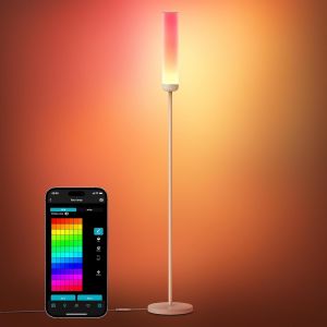 O1 Ia Lampadaire Led,Wifi Lampadaire Sur Pied Compatible Avec Alexa,Rgb+Cct 1800 Lumen Dimmable,Musique Sync,Assistant De Conception D'&eacute;clairage Ia Pour Salon,Chambre,Pas De T&eacute;l&eacute;commande - Neuf