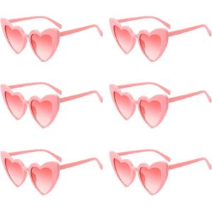 Lunettes de Soleil C?ur,6 Paires Lunettes Coeur,Lunettes de Soleil Vintage,Lunettes Evjf Mariage Femmes Hommes Unisex.[F164] - Neuf