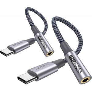 3.5mm Headphone Jack Adapter,USB C Headphone Adapter 3.5mm Nylon Jack USB Type C Jack Adapter with DAC for Galaxy s24 22 S20 Ultra S20,Pixel 4 3 2 XL,iPad Pro.[G11] - Neuf