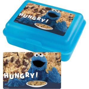 TIANYI-Sesame Street - Bo&icirc;te &agrave; d&eacute;jeuner - Monstre ramasse-miettes Hungry - Bo&icirc;te &agrave; d&eacute;jeuner avec cloison - Bleu - Neuf