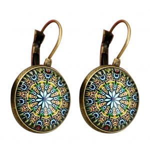 Boucles D'oreilles Tendance Eh034, Boucles D'oreilles En Pierres Precieuses, Crochet D'oreille Tendance A Faire Soi-Meme (Bronze) - Neuf