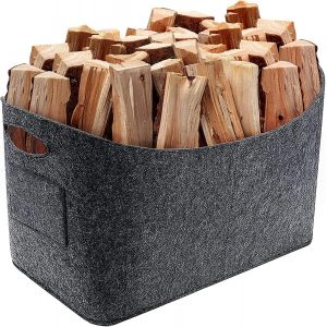 Sac en feutre pour bois de cheminée, panier à bois de cheminée, accessoires de cheminée - Neuf