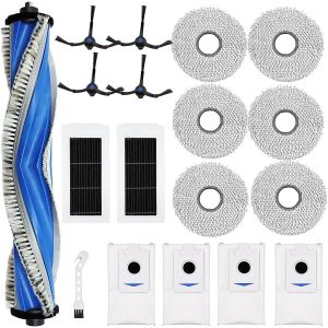 YEMAESRE-KimsinAccessoires De Rechange Pour Ecovacs Deebot X5 Omni, X5 Pro Aspirateur Robot, s À Rouleau + 6 Chiffon + 4 Sacs À Poussière + 4 s Latérales + 2 Hepa Filtres - Neuf