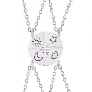(Argent) Colliers Best Friends Forever Collier En Alliage De Zinc Ensemble De Colliers Avec Pendentif Puzzle Bff - Neuf