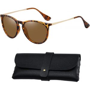 Chicslick-Lunettes De Soleil, Avec &Eacute;tui En Cuir, Lunettes De Soleil Polaris&eacute;es, Protection Uv 400, R&eacute;tro Lunette De Soleil, Pour Hommes Et Femmes[X886] - Neuf