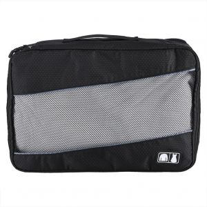 3Pcs Portable Voyage V&ecirc;tements Sac Pochette Emballage Bagages Stockage Organisateur Utilisation Maison Noir - Neuf