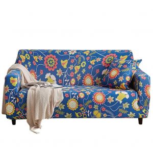 Hjlian Housse De Canape Elastique A Motif Floral Moderne (Pour Canape 4 Places) - Neuf