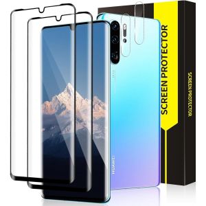 Kal-Lot De 2 + 2 Films De Protection D'&eacute;cran En Verre Blind&eacute; Pour Huawei P30 Pro, Duret&eacute; 9h, Pas De Bulles, Haute D&eacute;finition, Full Screen P30 Pro, Ultra Transparent, Anti-Chocs - Neuf