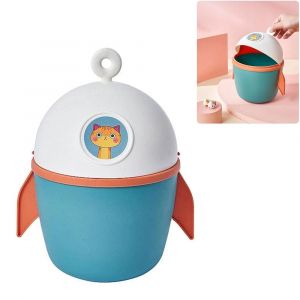 Mini poubelle de bureau en forme de fusée, verte, 1 pièce - Neuf