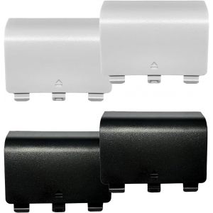 Lot de 4 housses arrière pour batterie pour manette Xbox Series X/S,porte de remplacement pour batterie,compatible avec Xbox Series X/S,PAS pour Xbox One & One X/S (Noir) - Neuf