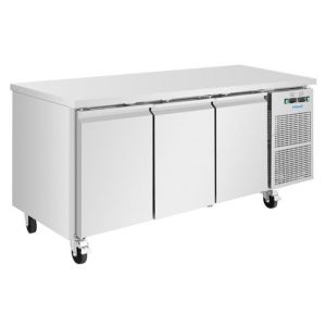 Table mixte positive/n&eacute;gative 314 Litres, 3 portes GN 1/1, sur roulettes, 480 W, 220 V - MONO - Neuf