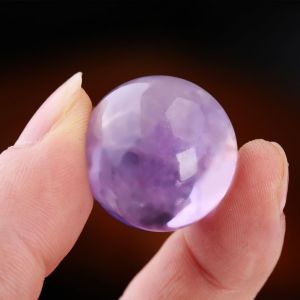 1 boule de cristal de quartz violet naturel, pierre de guerison pour la decoration de la maison - Neuf