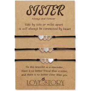 Sister Bracelet, 2/3/4 Pieces, Friendship Bracelet, Sister Jewellery Bff Gifts For Girls Women - Neuf