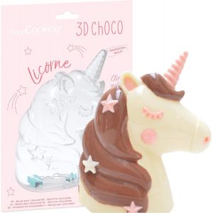 Ulteronixshop-Scrap Cooking - Moule Rigide Chocolat Licorne - Moule 3d Choco Pour Cr&eacute;er Licornes En Chocolat - Accessoire P&acirc;tisserie Qualit&eacute; Professionnelle - 6755 - Neuf