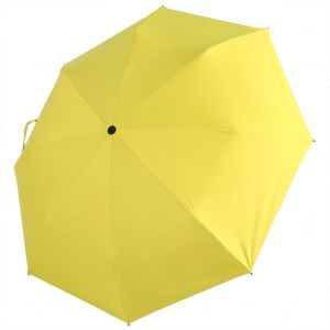 Joli Parapluie Pliable Et Resistant, Avec Poignee En Bois En Forme De Tete De Canard (Jaune) - Neuf