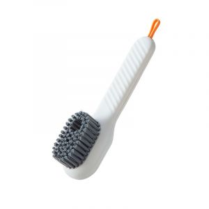 Blanc Chaussure Brosse De Nettoyage, Appuyez Sur Le Type, La Décharge Automatique De La Brosse, Poils Doux Brosse De Nettoyage, Multi-Fonction De Brosses De Nettoyage Pour Les Vêtements, L'usage Domestique - Neuf