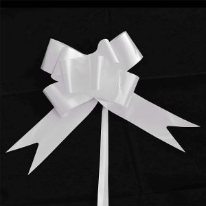 KAL-Gros Noeuds À Tirer En Ruban De 50 Mm/5 Cm Pour Mur De Fête, Emballages Cadeaux, Arbres De Noël, Mariage, Anniversaire, Décoration De Fleuriste, Blanc, 30Pcs - Neuf