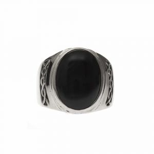 Bague Homme Onyx Massive Argent - Neuf