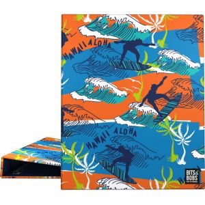 Eryi-Classeur A4 | Design Hawaii Bits&bobs Pop Up Desing | 4 Anneaux Mixtes 25 Mm | Certifié Fsc | Plastifié Brillant | Parfait Matériel Scolaire - Neuf